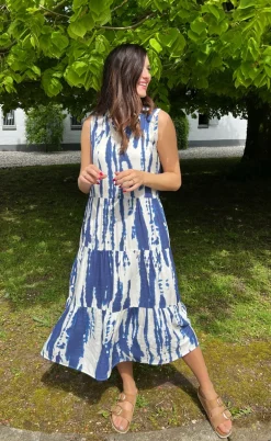 Say INA Copenhagen Kjole - Ella - Navy Tie Dye