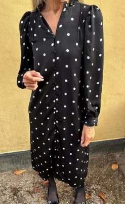 Say INA Copenhagen Kjole - Tiki - Black W. White Dots