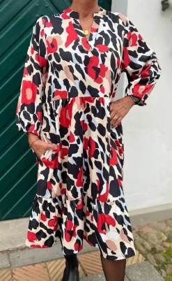 Say INA Copenhagen Kjole - Olinda - Leopard Roses