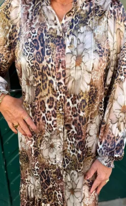 Say INA Copenhagen Kjole - Aida - Leopard / Flower