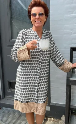 Say INA Copenhagen Kjole - Katia - Beige Print