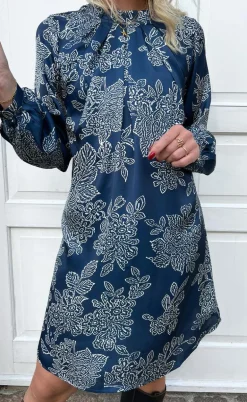 Say INA Copenhagen Kjole - Hazel - Navy Blue Flower