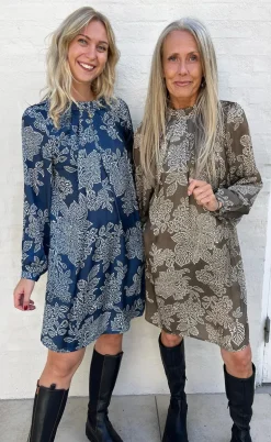 Say INA Copenhagen Kjole - Hazel - Navy Blue Flower