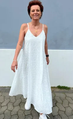 Say INA Copenhagen Kjole - Klara - White Broderi Anglaise