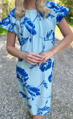 Say INA Copenhagen Kjole - Cecilia - Blue Flower