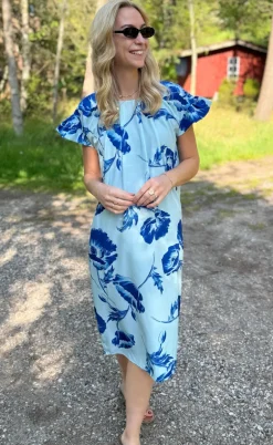 Say INA Copenhagen Kjole - Cecilia - Blue Flower