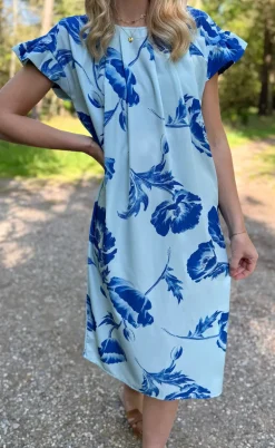 Say INA Copenhagen Kjole - Cecilia - Blue Flower