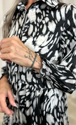 Say INA Copenhagen Kjole - Anna - Black / White Print