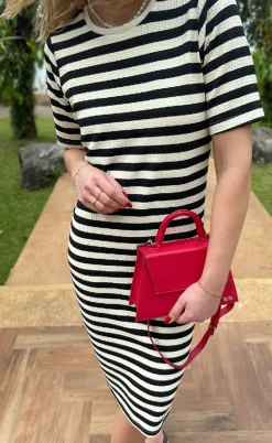 Say INA Copenhagen Kjole - Gina - Black Striped