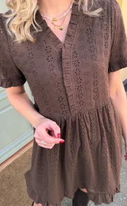 Say INA Copenhagen Kjole - Catja Summer - Mocca Broderie Anglaise