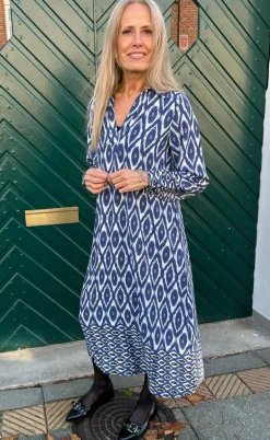 Say INA Copenhagen Kjole - Camma - Blue Printed