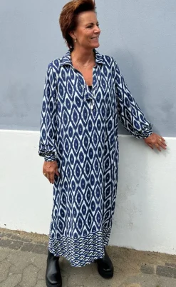 Say INA Copenhagen Kjole - Camma - Blue Printed