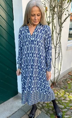 Say INA Copenhagen Kjole - Camma - Blue Printed