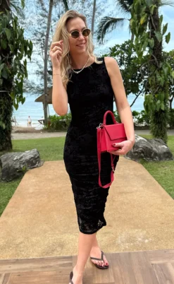 Say INA Copenhagen Kjole - Sophia Mesh - Black Flower