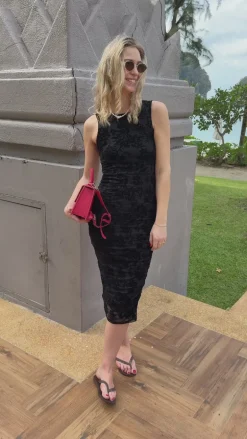 Say INA Copenhagen Kjole - Sophia Mesh - Black Flower