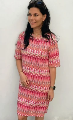 Say INA Copenhagen Kjole - Diana - Pink Zig Zag