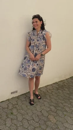 Say INA Copenhagen Kjole - Emmi - Blue Flowers