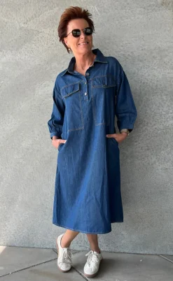 Say INA Copenhagen Kjole - Holly - Denim Blue