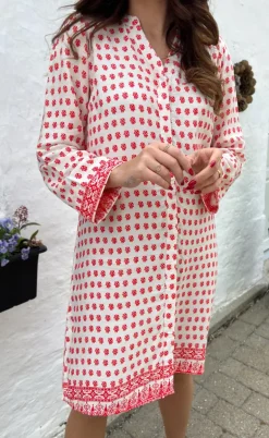 Say INA Copenhagen Kjole - Katia - White/Red