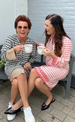 Say INA Copenhagen Kjole - Katia - White/Red