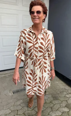 Say INA Copenhagen Kjole - Liana - Brown Leaf