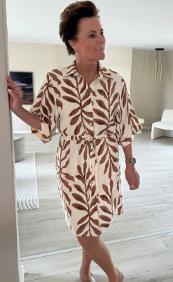 Say INA Copenhagen Kjole - Liana - Brown Leaf