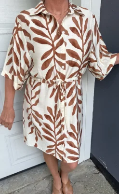 Say INA Copenhagen Kjole - Liana - Brown Leaf