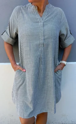 Say INA Copenhagen Kjole - Nia - Black Striped