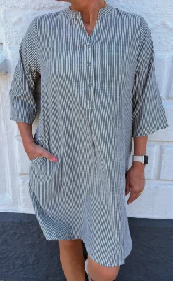 Say INA Copenhagen Kjole - Nia - Black Striped