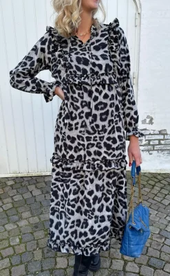 Say INA Copenhagen Kjole - Elina - Grey Leopard