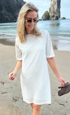 Say INA Copenhagen Kjole - Diana - White Zig Zag