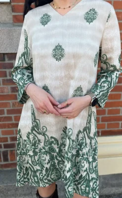 Say INA Copenhagen Kjole - Arianna - Green Paisley