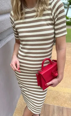 Say INA Copenhagen Kjole - Gina - Brown Striped