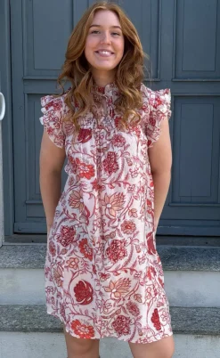 Say INA Copenhagen Kjole - Emmi - Red Flowers