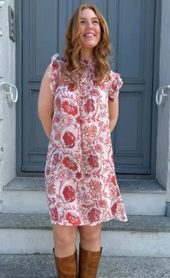 Say INA Copenhagen Kjole - Emmi - Red Flowers