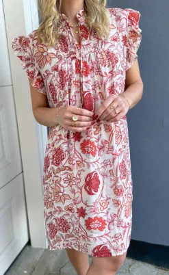 Say INA Copenhagen Kjole - Emmi - Red Flowers