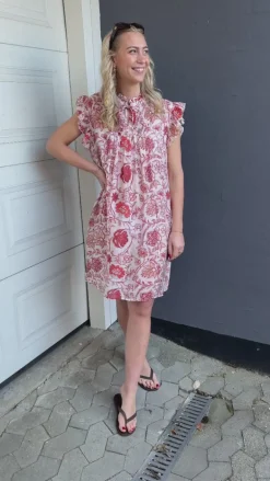 Say INA Copenhagen Kjole - Emmi - Red Flowers