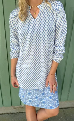 Say INA Copenhagen Kjole - Mira - Blue Printed
