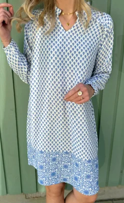 Say INA Copenhagen Kjole - Mira - Blue Printed