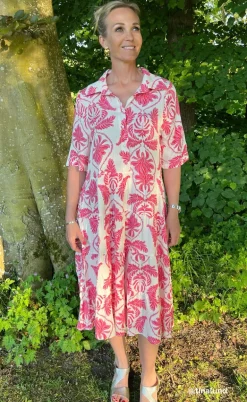 Say INA Copenhagen Kjole - Karla - White / Pink Paisley