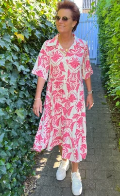 Say INA Copenhagen Kjole - Karla - White / Pink Paisley