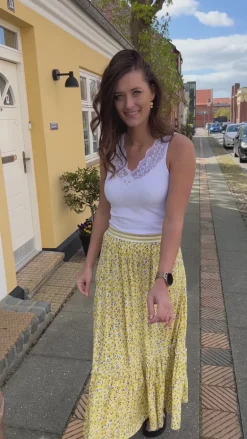 Say INA Copenhagen Nederdel - Hanna - Yellow Flower