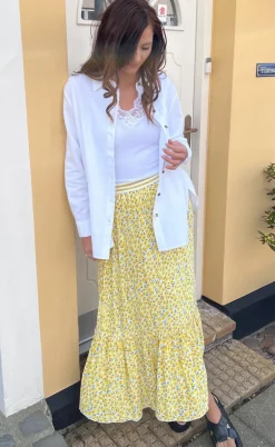 Say INA Copenhagen Nederdel - Hanna - Yellow Flower