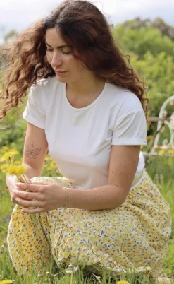 Say INA Copenhagen Nederdel - Hanna - Yellow Flower