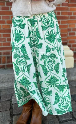 Say INA Copenhagen Nederdel - Malina - White / Green Paisley