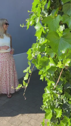 Say INA Copenhagen Nederdel - Nikoline - White/Red Flowers