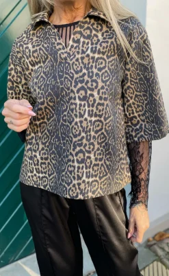 Say INA Copenhagen Polo / Skjorte - Patricia - Leopard