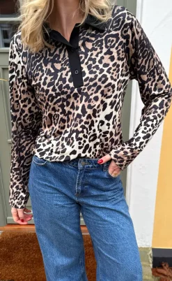 Say INA Copenhagen Polo / Bluse - Amira - Leopard