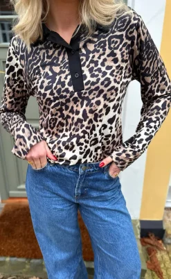 Say INA Copenhagen Polo / Bluse - Amira - Leopard
