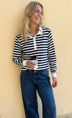 Say INA Copenhagen Polo / Bluse - Pamela - Navy Striped
